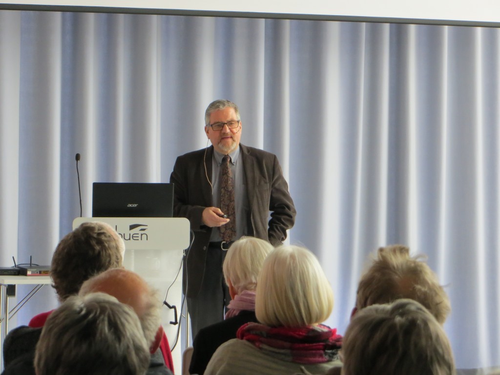 Professor Ole Moen i Elvesalen 9. mars 2016 (Foto: Senioruniversitetet)
